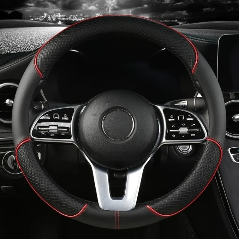 Diamond Texture Steering Wheel Cover, 14.5 to 15 Inch