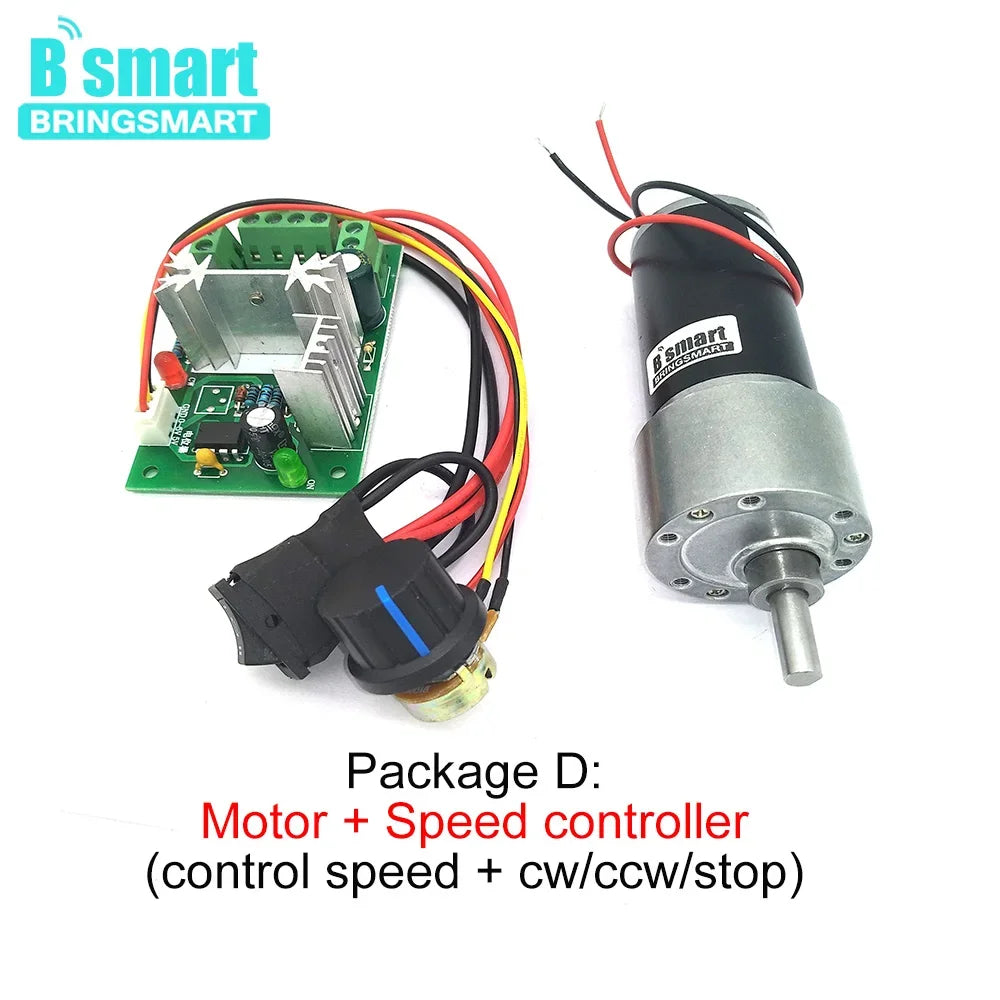 12V/24V DC Gear Motor, High Torque Reversible Reduction Motor