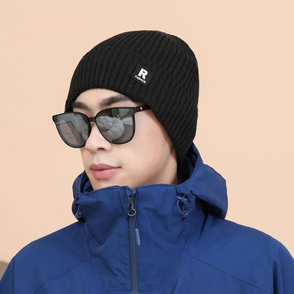 Fleece-Lined Winter Beanie Hat – Thick Knit Wool Cap