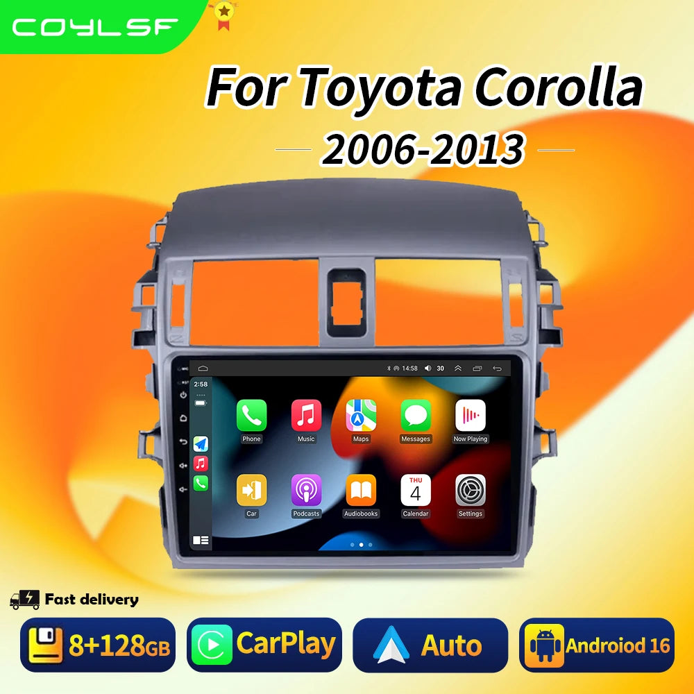 9" Car Stereo for Toyota Corolla 2006-2013 | CarPlay & Android Auto