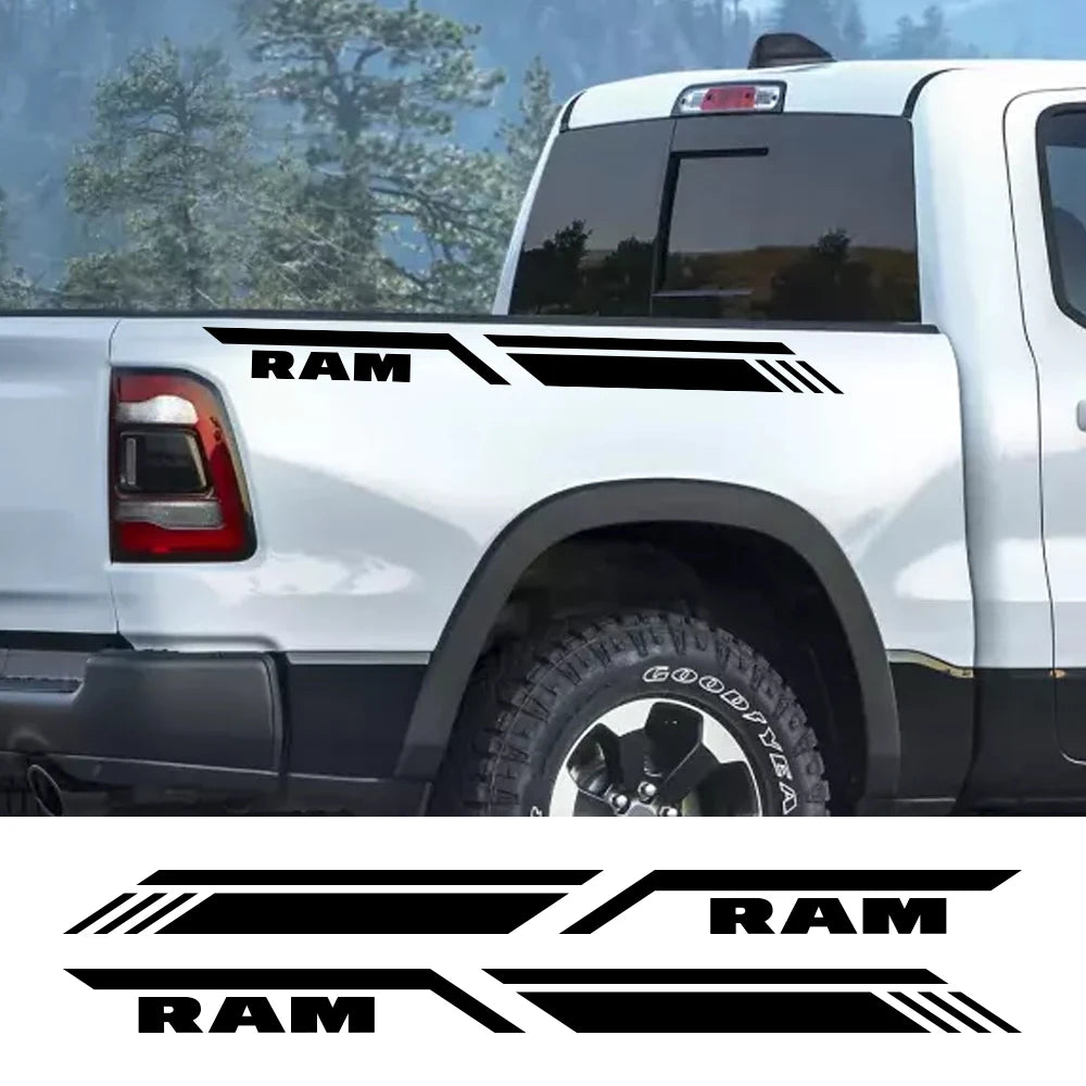 Custom Vinyl Bed Side Stripe Decals for Dodge RAM Trucks - image 2