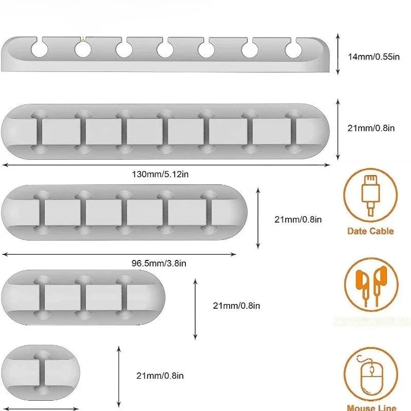 Charging Cable Organizer Snap Clips