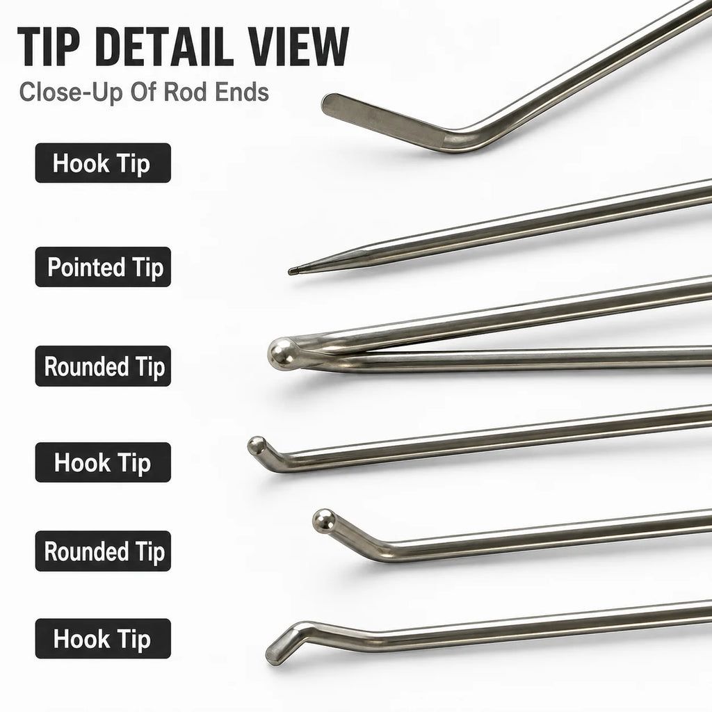 Paintless Dent Repair Kit - Car Dent Removal Tool with Hammer & Rods - image 15