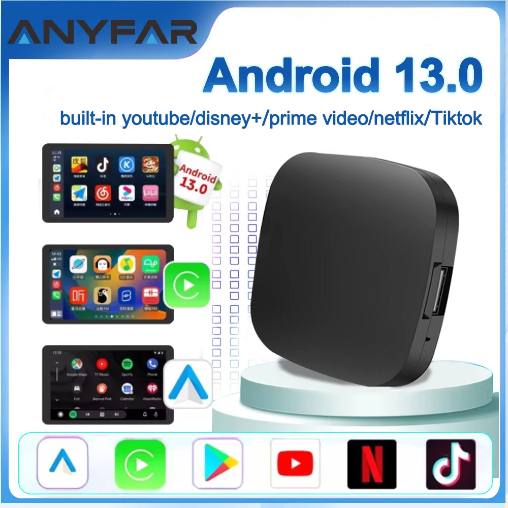 Wireless CarPlay & Android Auto Box – Android 13