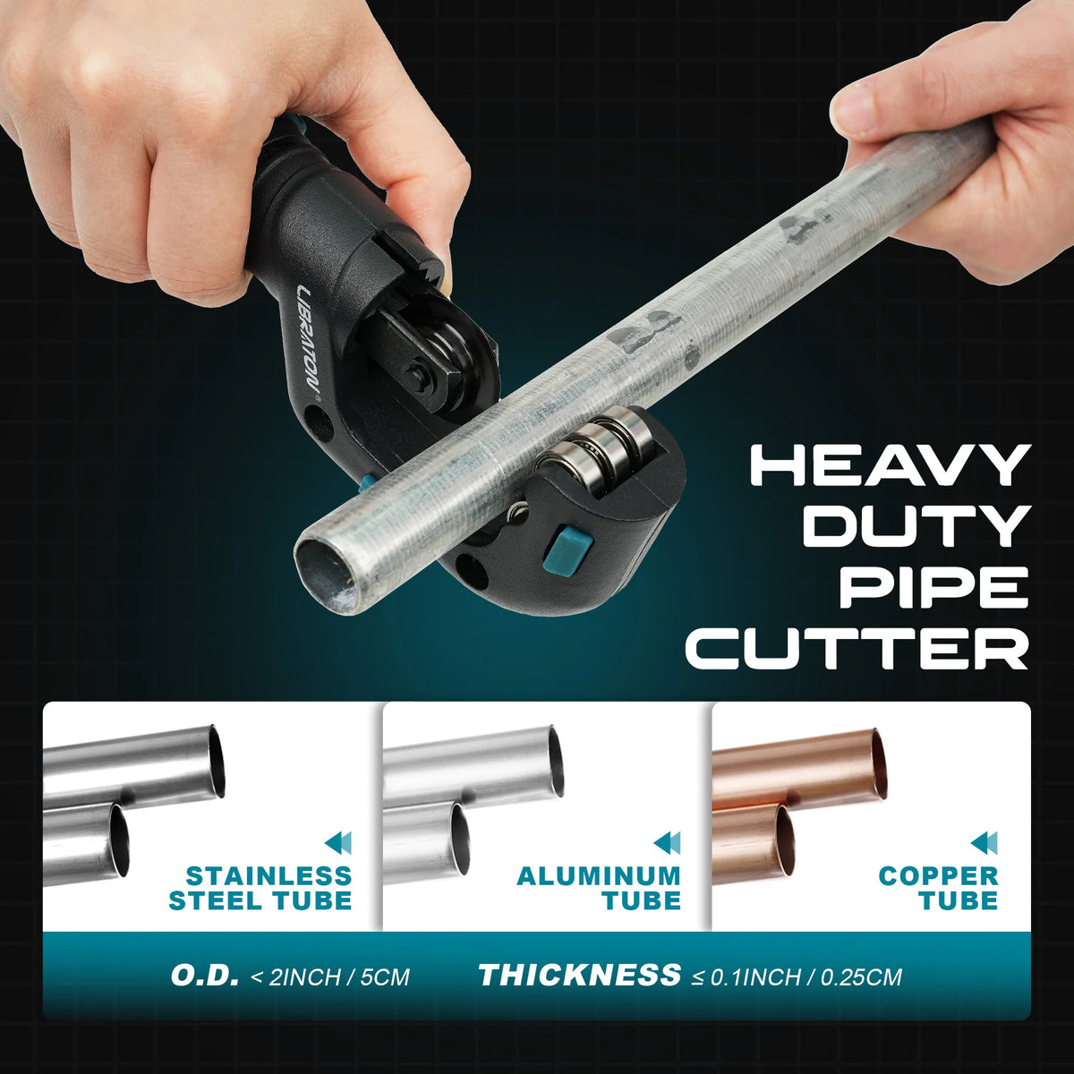5/32 to 1-1/4 Inch Outer Diameter Pipe Cutter with Blade and Deburring Tool