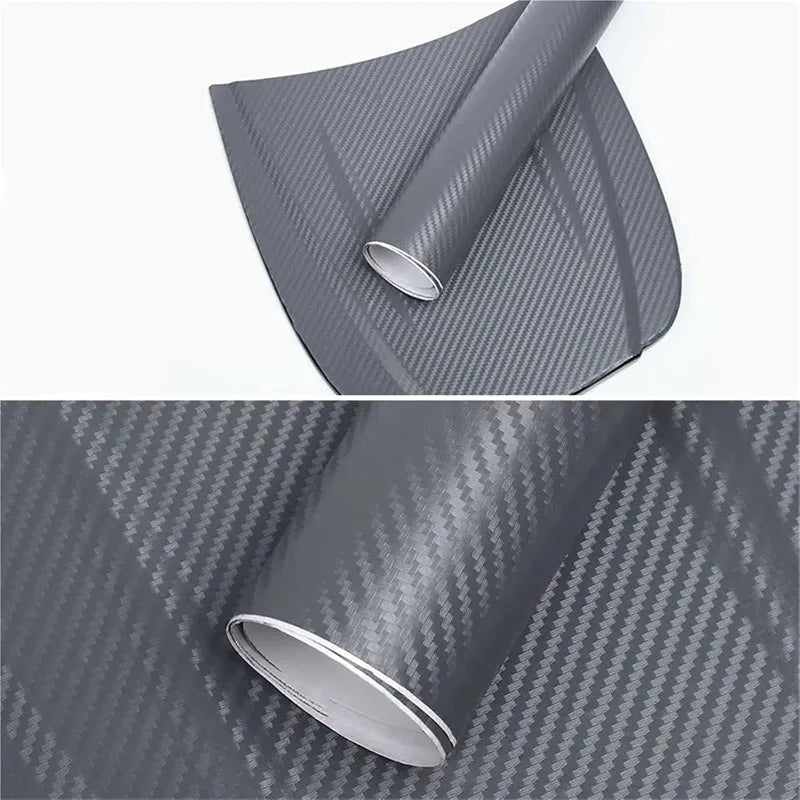 3D Grey Carbon Fiber Vinyl Wrap Roll – Self-Adhesive Air Release - image 5