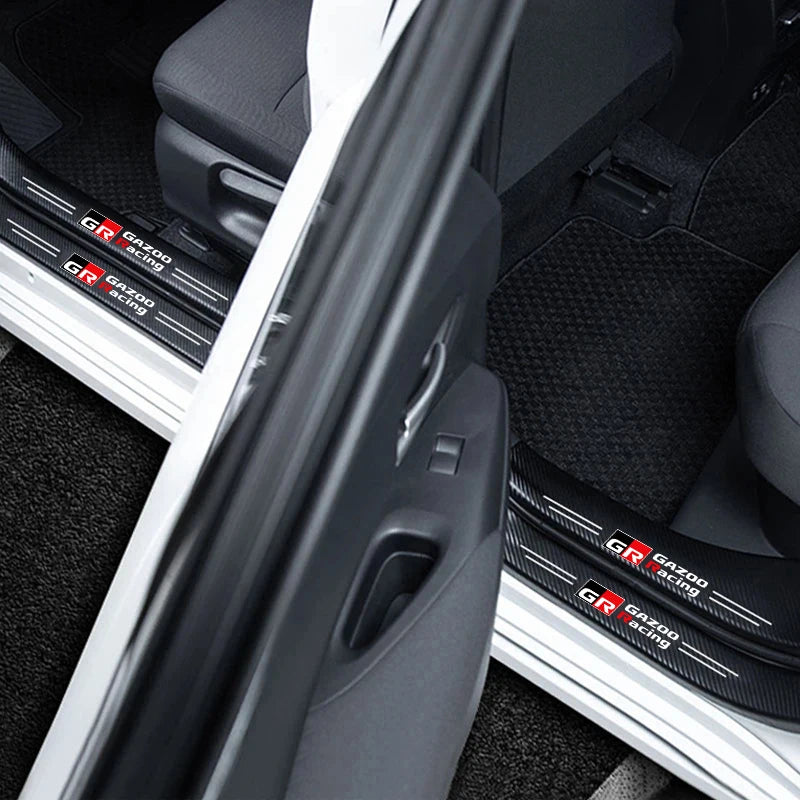 Carbon Fiber Door Sill Scuff Plates for Toyota (5 Pcs) - image 2