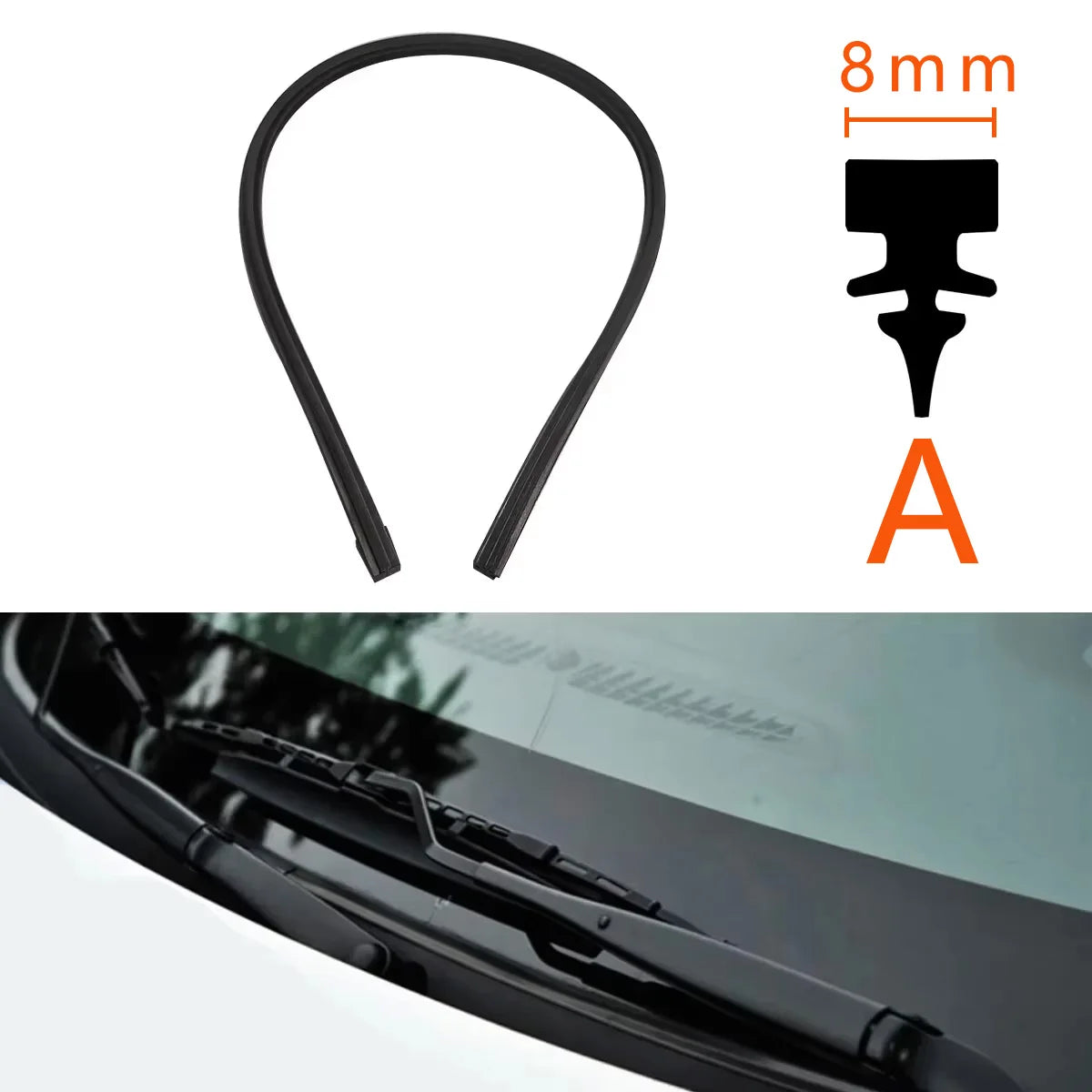Car Windshield Wiper Rubber Strips Replacement Blades All Types and Seasons