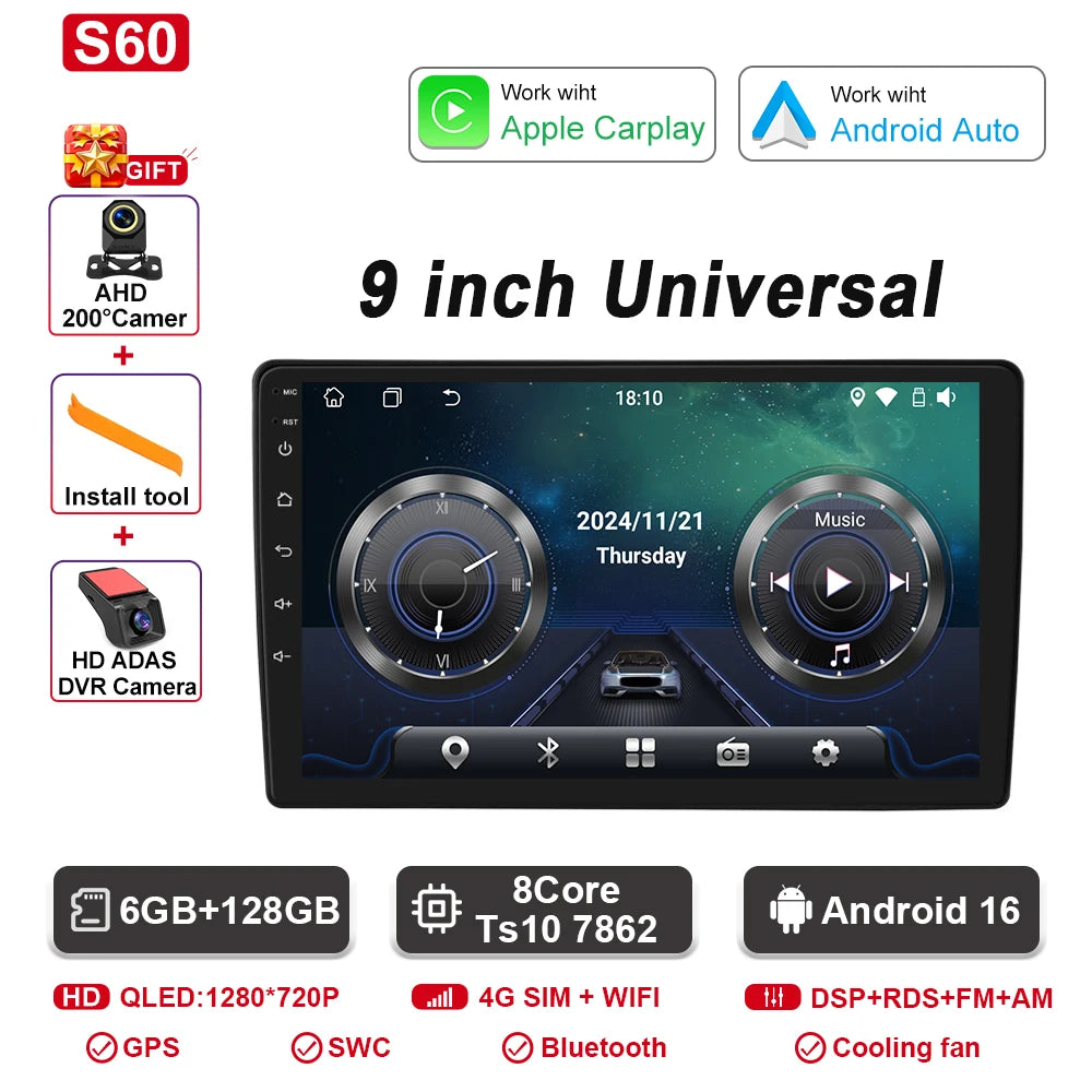 Universal Android Car Stereo with GPS, CarPlay & Bluetooth - image 13