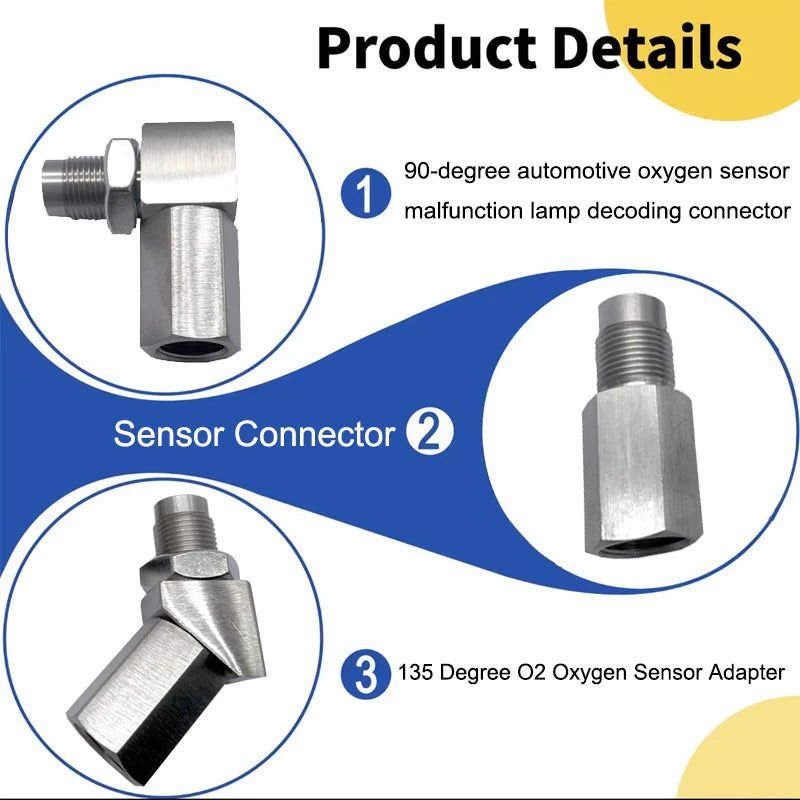 Universal Stainless O2 Sensor Spacer M18x1.5 Check Engine Light Fix