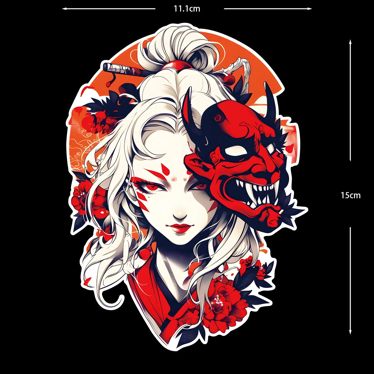 JDM Anime Girl Motorcycle Decals for Fuel Tank and Helmet - view 18