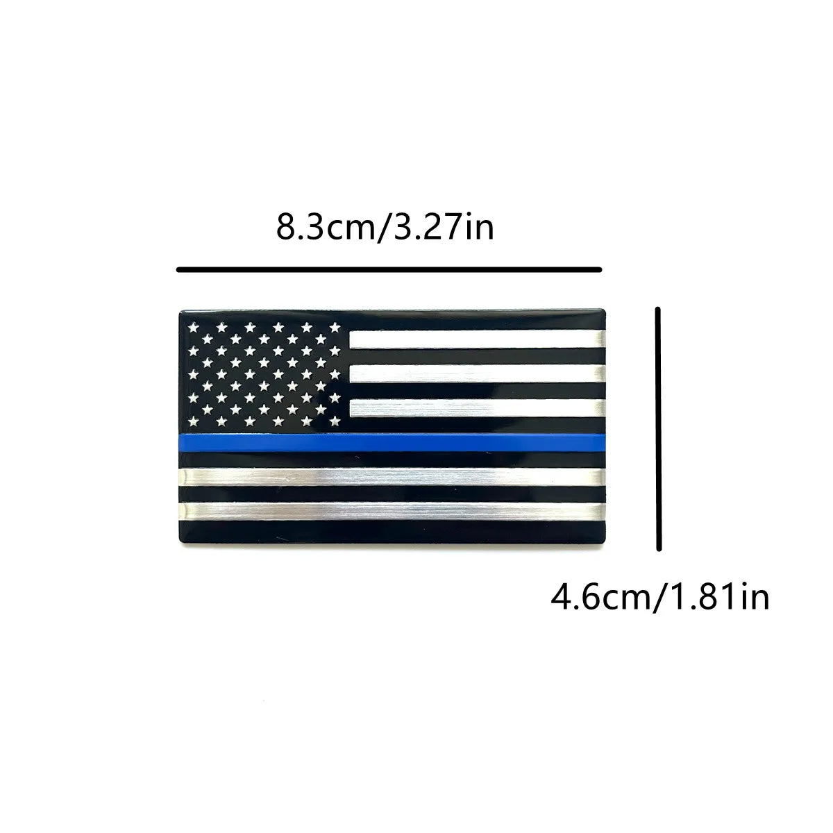 2pc USA Flag Metal Emblem Badge Decals for Cars, Motorcycles and Bikes - view 2