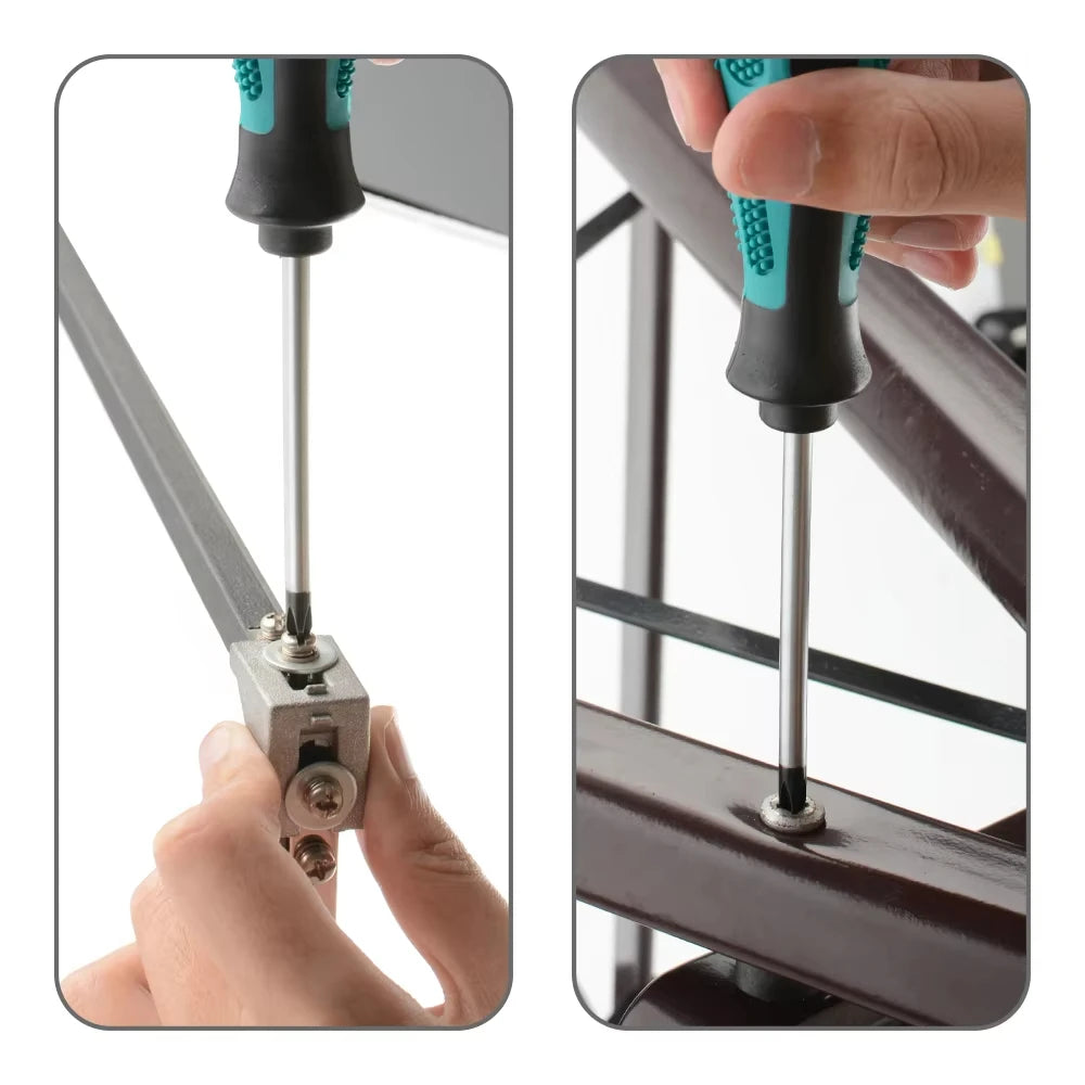 Multipurpose Handle Screwdrivers Set With Magnetic Insulated Security Repair Hand Tools Cross/Straight Type Mini Screw Driver
