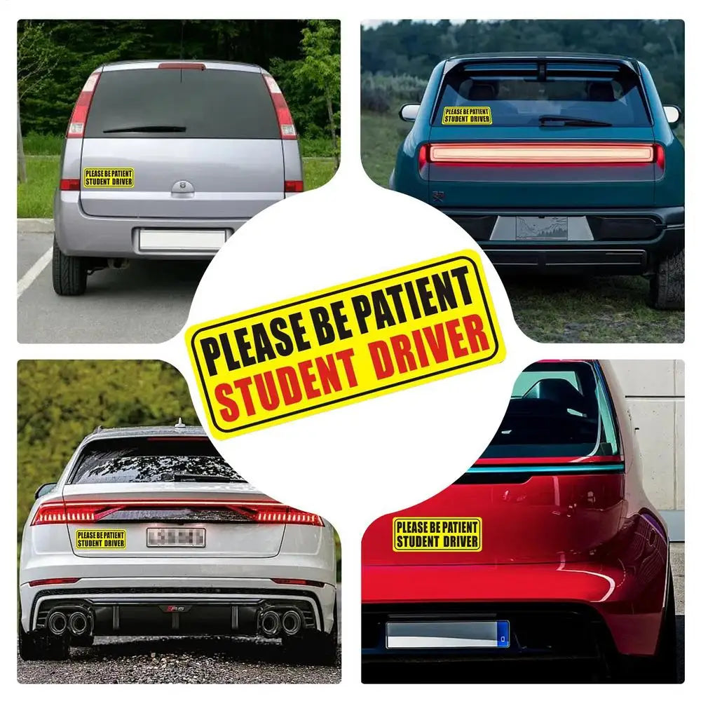 Reflective Student Driver Magnet Sign, Please Be Patient