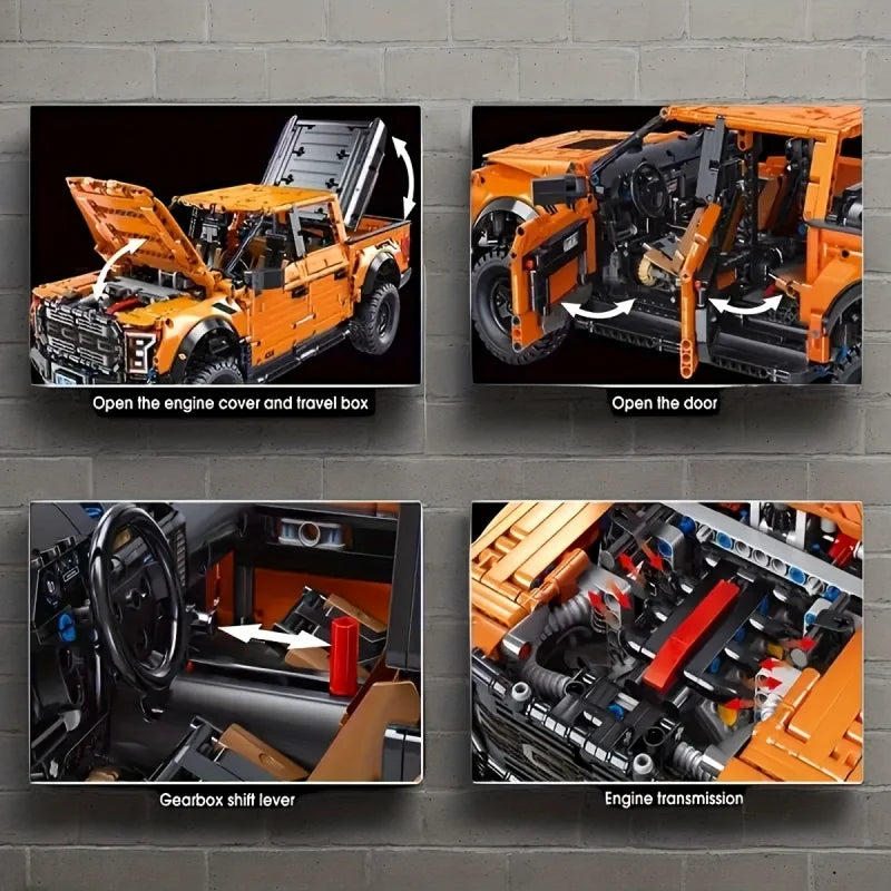 1:14 Sports Car Building Block Set, 1000+ Pieces, Ages 14 and Up - view 3