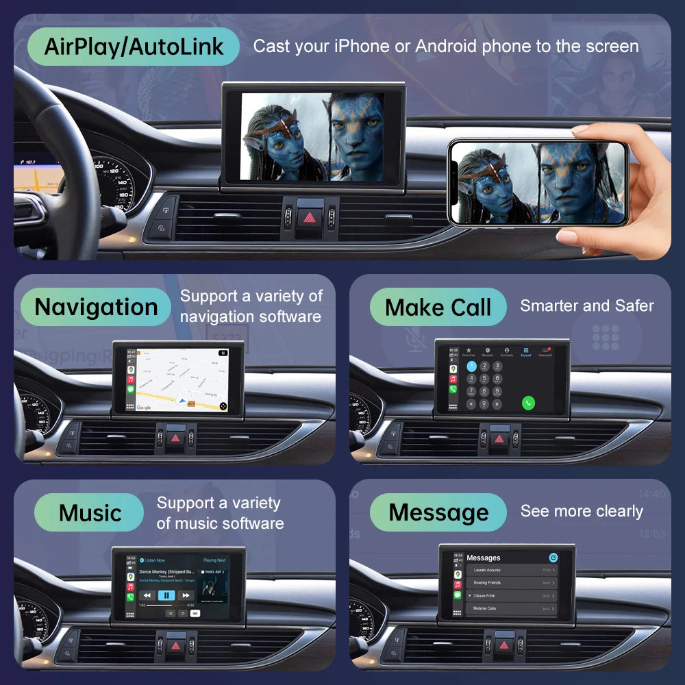 Wireless CarPlay & Android Auto Kit for Audi A6/A7 (2012-2018) - image 3