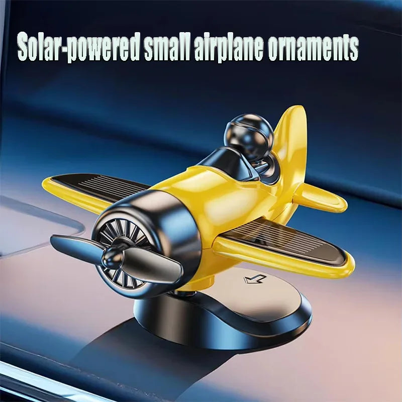 Solar Rotating Airplane Dashboard Ornament