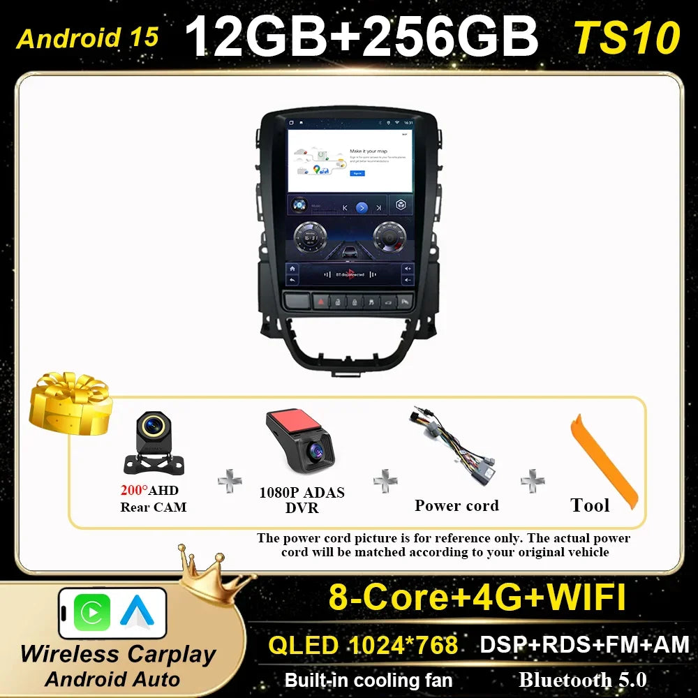 Android 15 Car Stereo GPS CarPlay for Opel Astra Vauxhall 2009-2015 - image 10