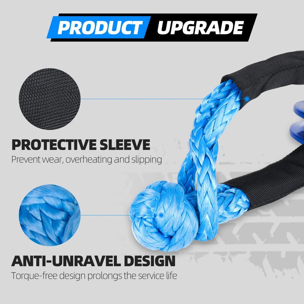 Car Tow Strap with Soft Shackle – Emergency Recovery Tool