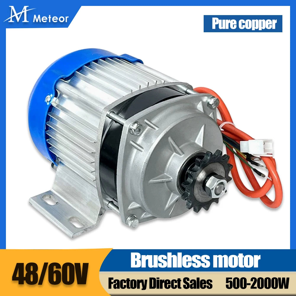 48V 60V Brushless Mid-Drive Motor, 500W to 2000W DC