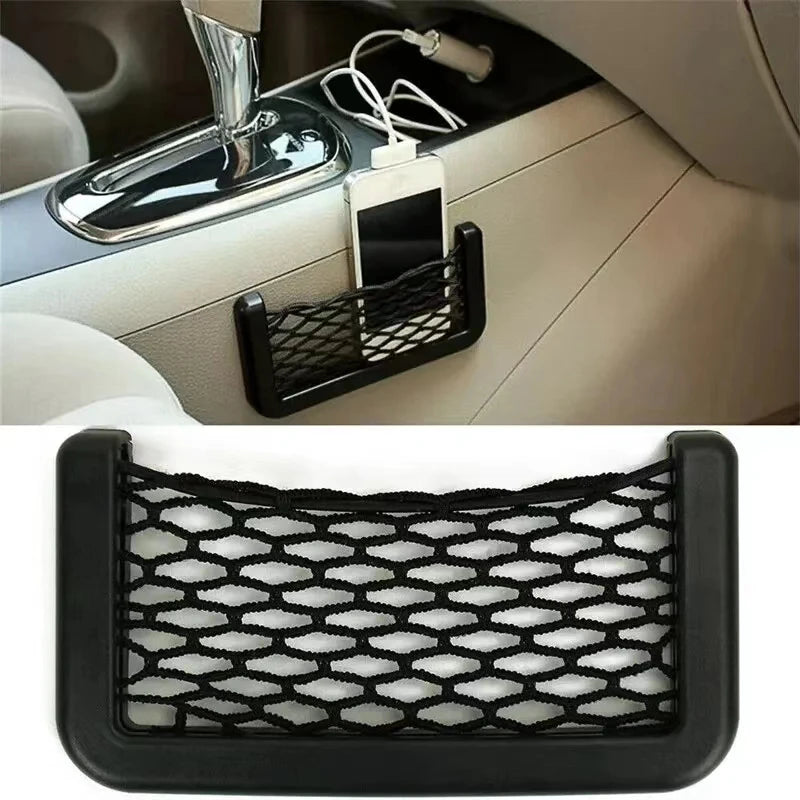 Adhesive Mesh Car Storage Pocket for Phone and Small Items