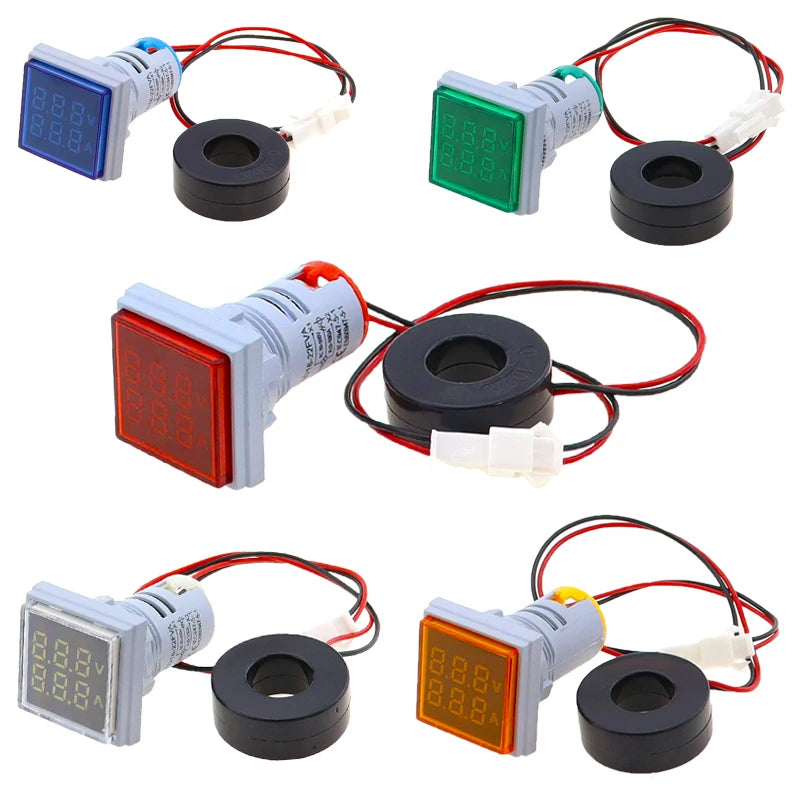 AC Digital Voltmeter Ammeter 50-500V 0-100A LED Display - image 5