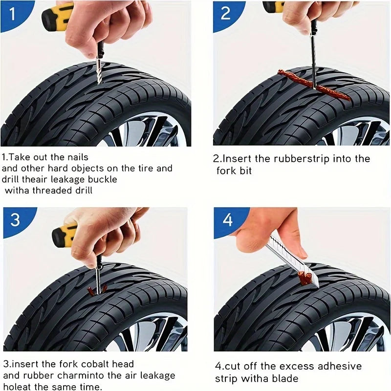 Heavy-Duty Emergency Tire Repair Kit for Cars, Trucks & SUVs - image 6