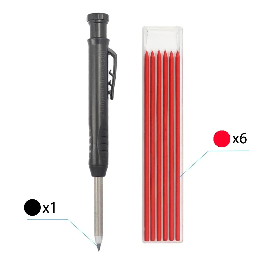 3-Color Carpenter Pencil Set with Sharpener & Refills - image 17