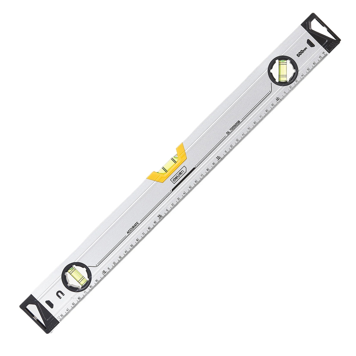 Magnetic Torpedo Spirit Level, 3 Vials, Aluminum Shockproof Bubble Level