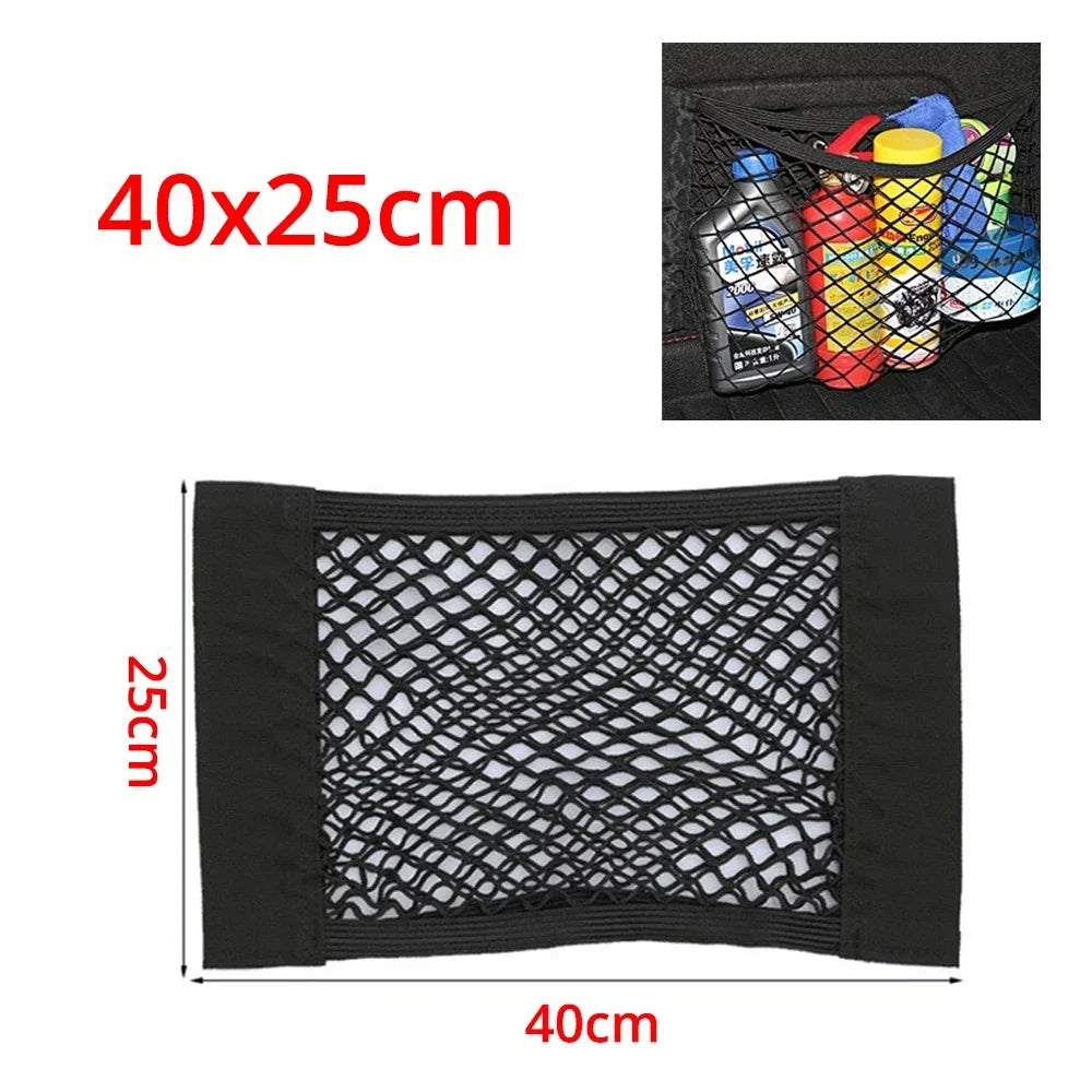 Elastic Mesh Trunk and Seat Back Storage Net, 4 Sizes