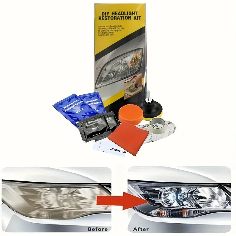 Headlight Restoration Polishing Kit