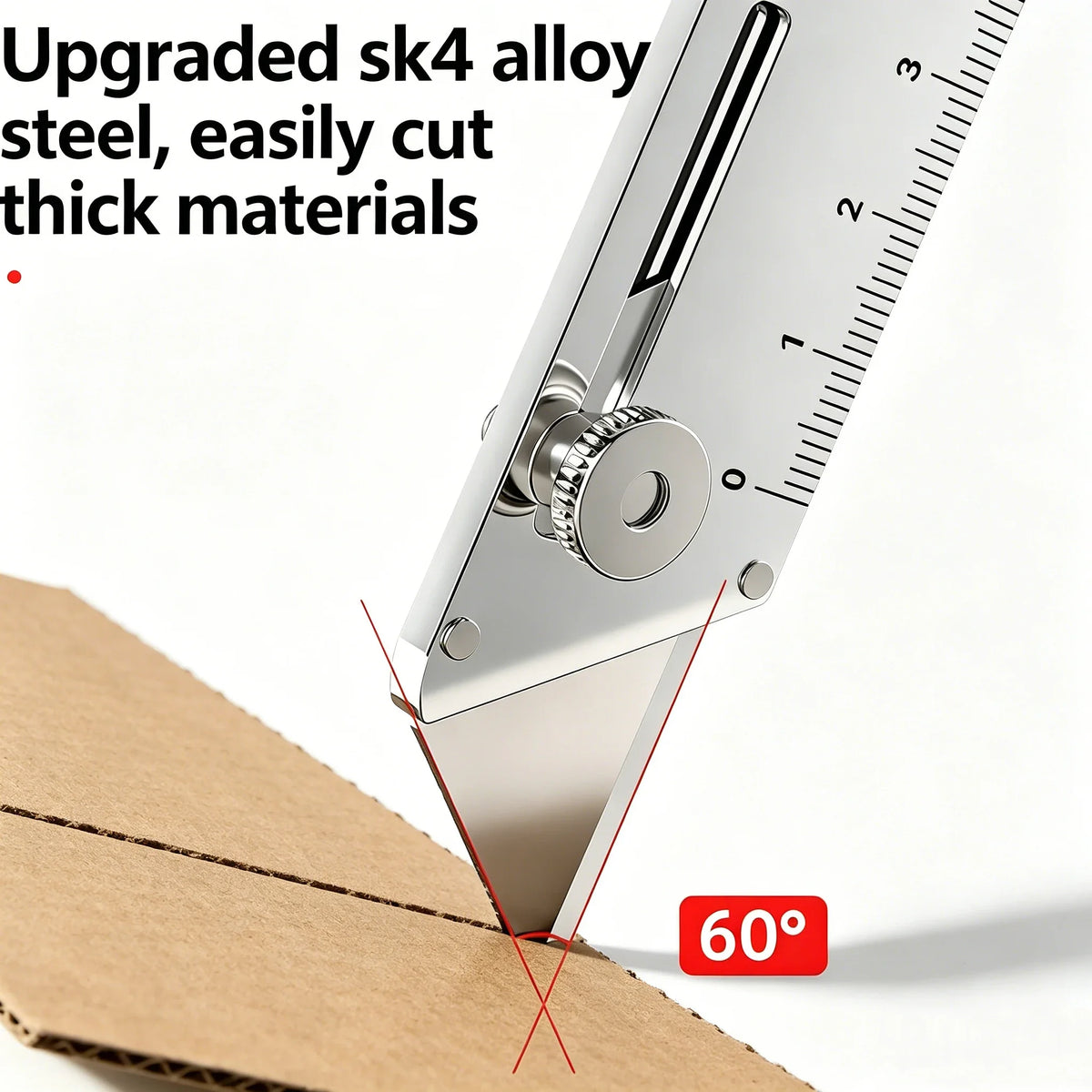 Mini All-Steel SK5 Utility Knife - Heavy-Duty Industrial Cutter with Imported Blade for Wallpaper, Cardboard & Crafting