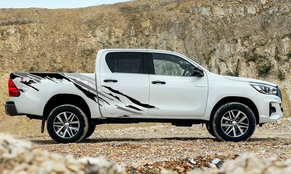 Pickup Truck Tuning Decal Set, 3 Pieces, Universal Fit