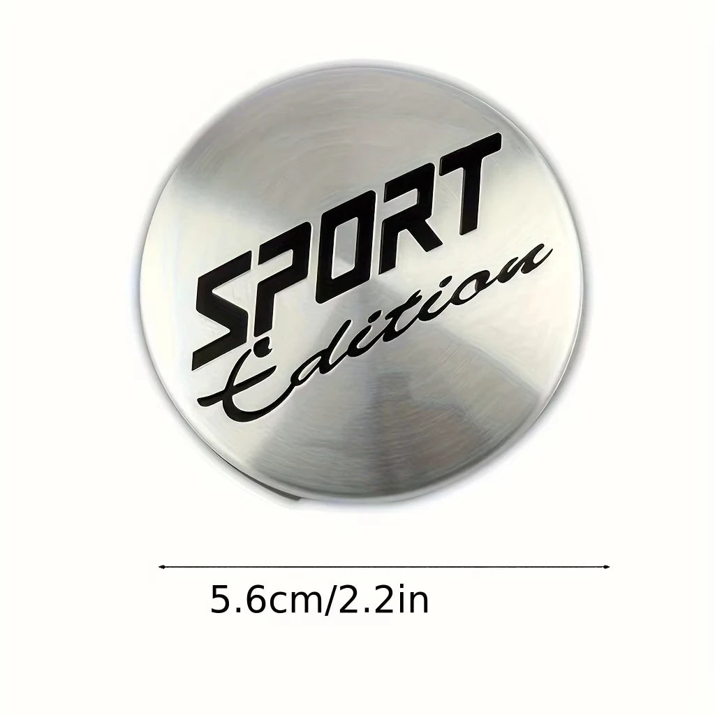 Sports Badge Wheel Center Caps, 56/60mm Universal 4-Pack - image 3