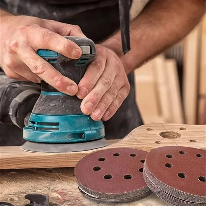 Universal 8-Hole 125mm Sanding Discs for Metal Wood and Glass 40-3000 Grit