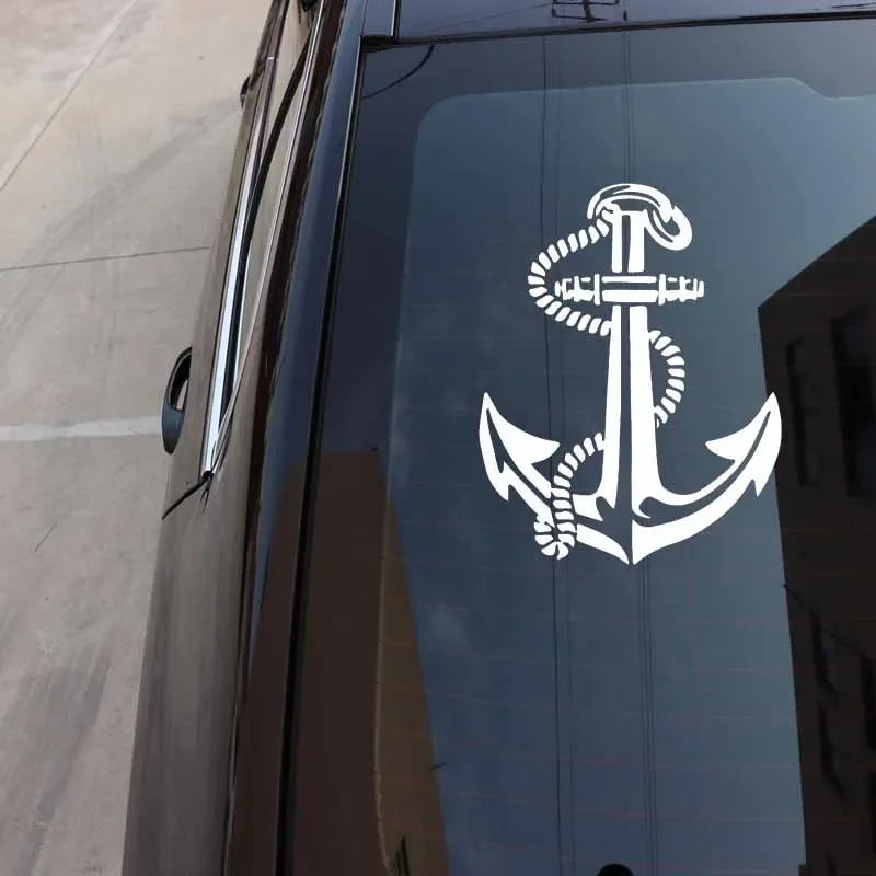 Nautical Anchor & Rope 3D-Style Car Decal Sticker
