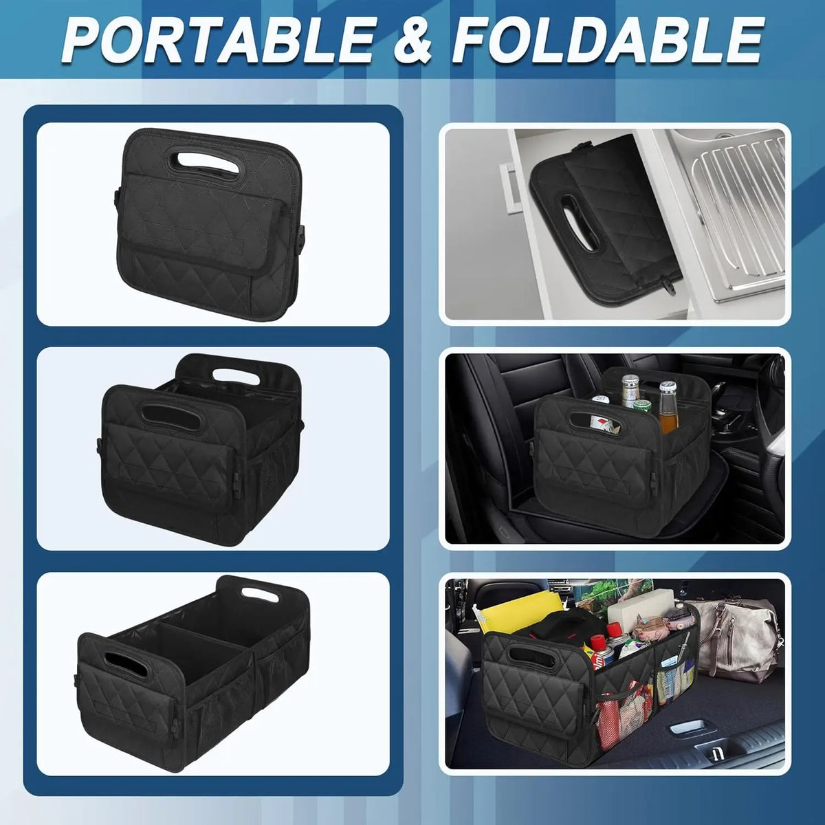 6-Pocket Waterproof Car Trunk Organizer for SUV