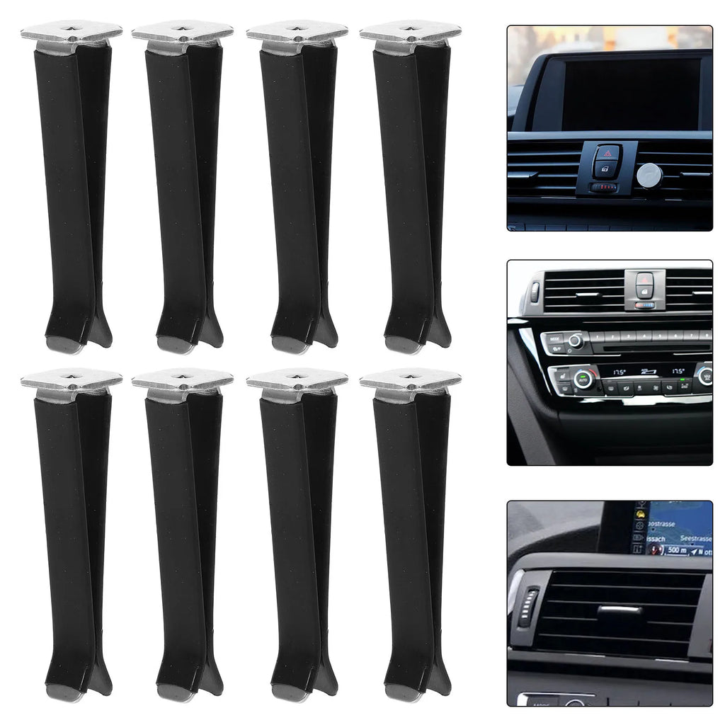 8Pcs Car Air Vent Clips Wood Essential Oil Diffuser Aromatherapy Auto Freshener Clips for Car Accessories Decoration Vent Clips