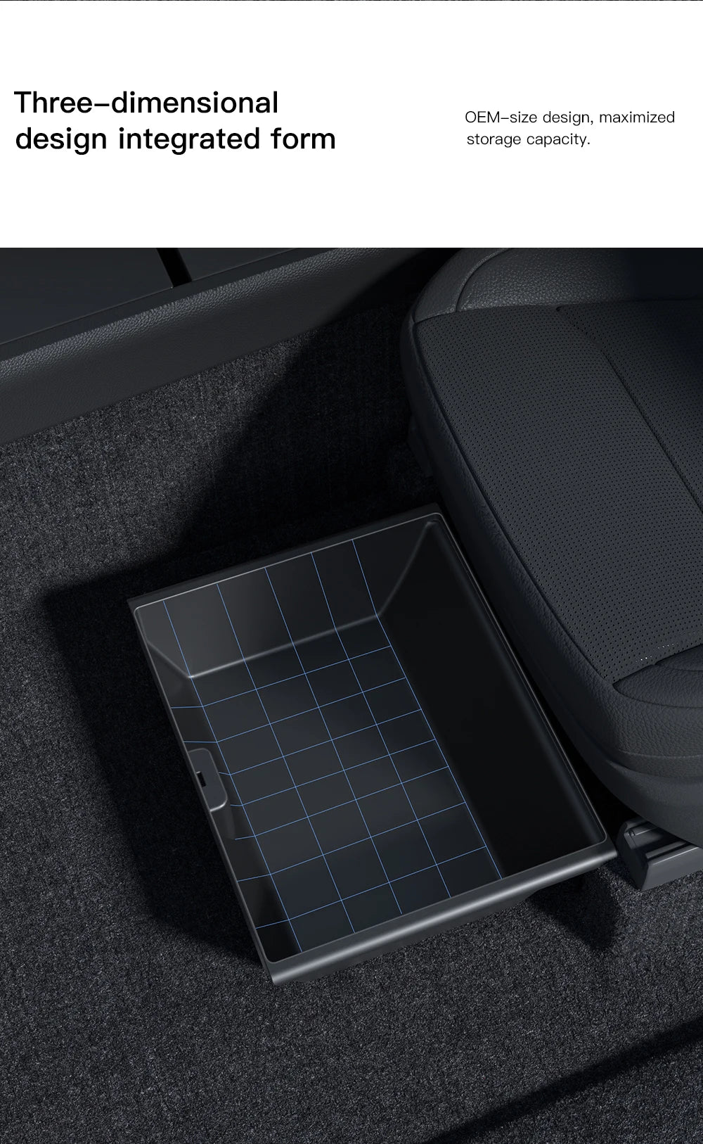 Under Seat Storage Drawer for Tesla Model Y Juniper 2025-2026