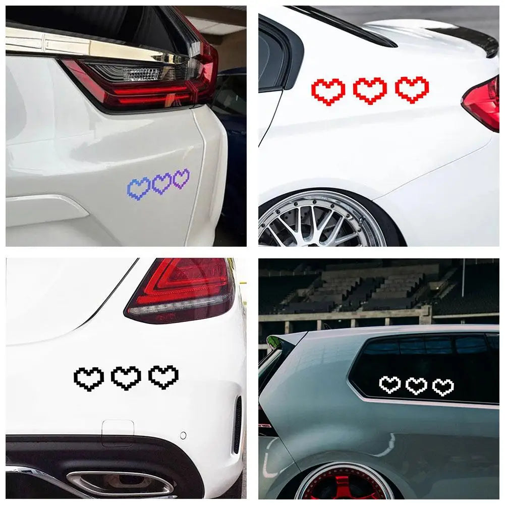 Pixel Heart Car Sticker - Waterproof Vinyl Decal for Vehicle - image 4