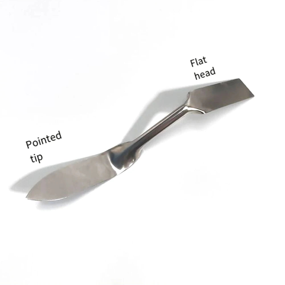 Double headed plastering trowel, stainless steel caulking and seam repair tool