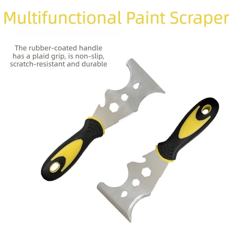 15in1 Multifunctional Paint Scraper Putty Knife with Dual Color Handle Easy to Clean