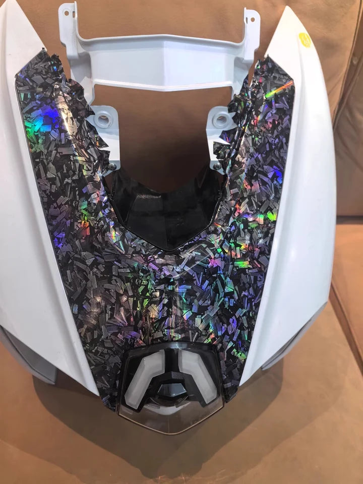Glossy Forged Carbon Fiber Vinyl Wrap for Vehicle Customization - image 2