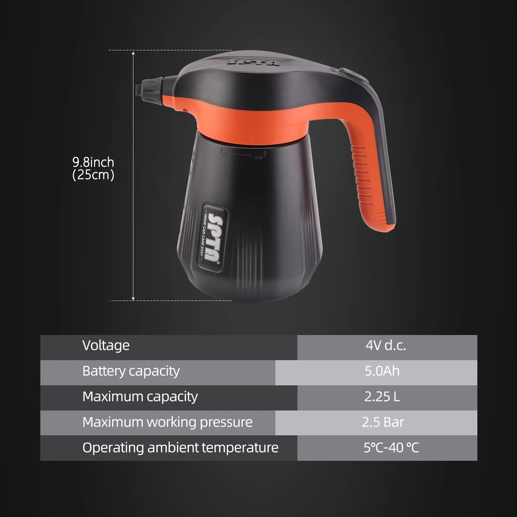 SPTA Cordless Electric Foam Sprayer 2.25L for Car Cleaning - image 2