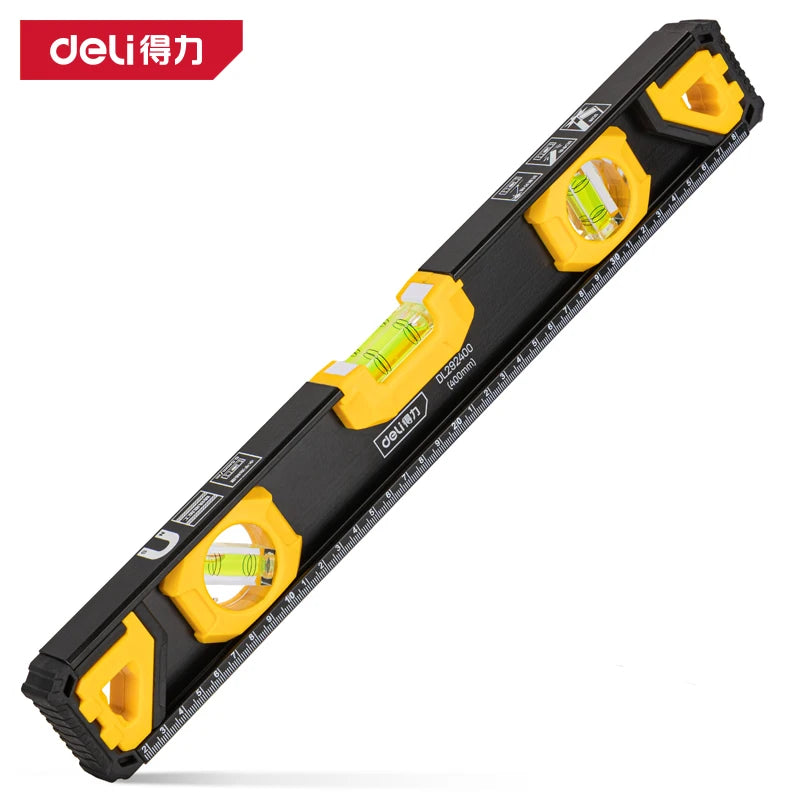 Magnetic Torpedo Spirit Level, 3 Vials, Aluminum Shockproof Bubble Level