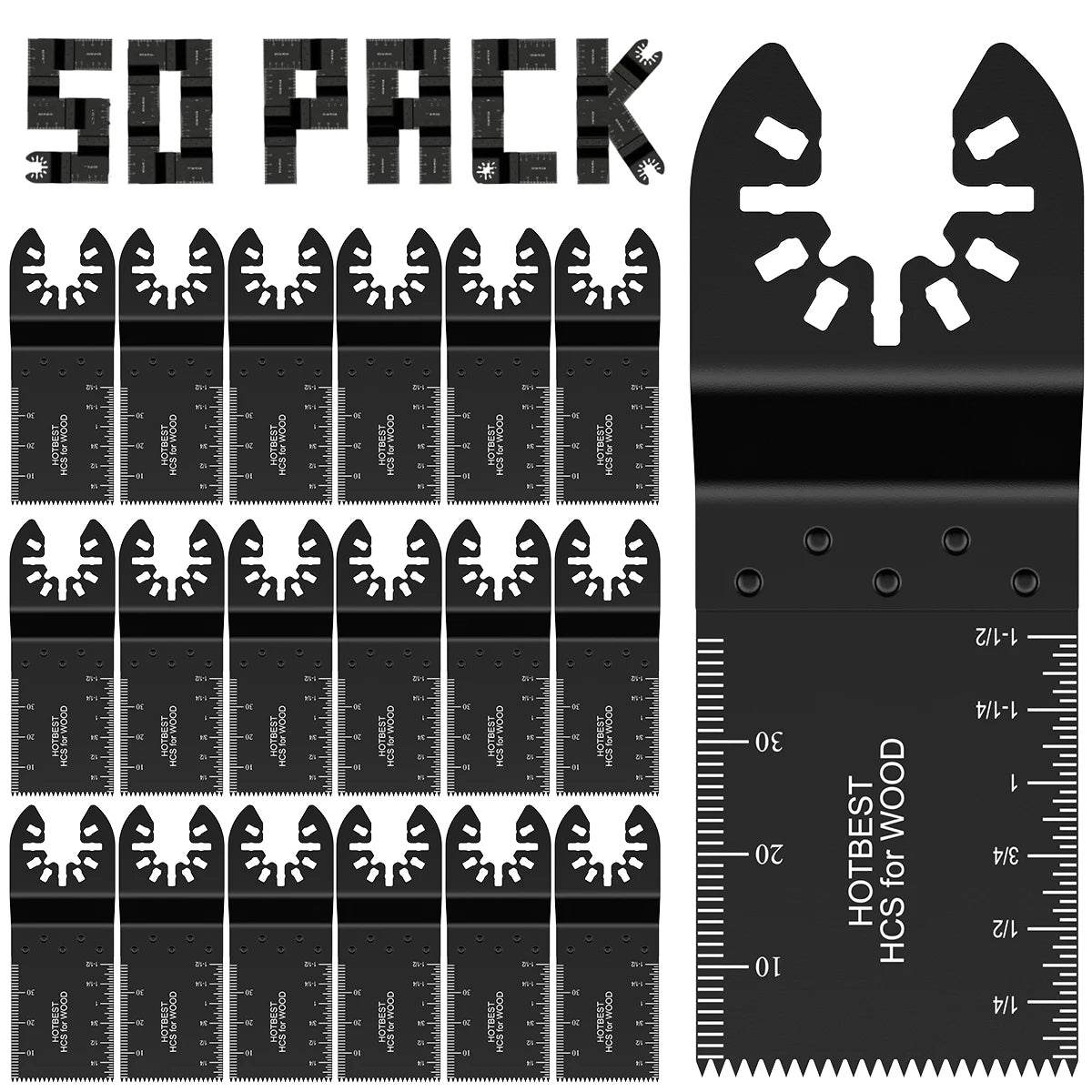 Oscillating Multi-Tool Saw Blades for Wood & Metal, 10/60/100 Pieces