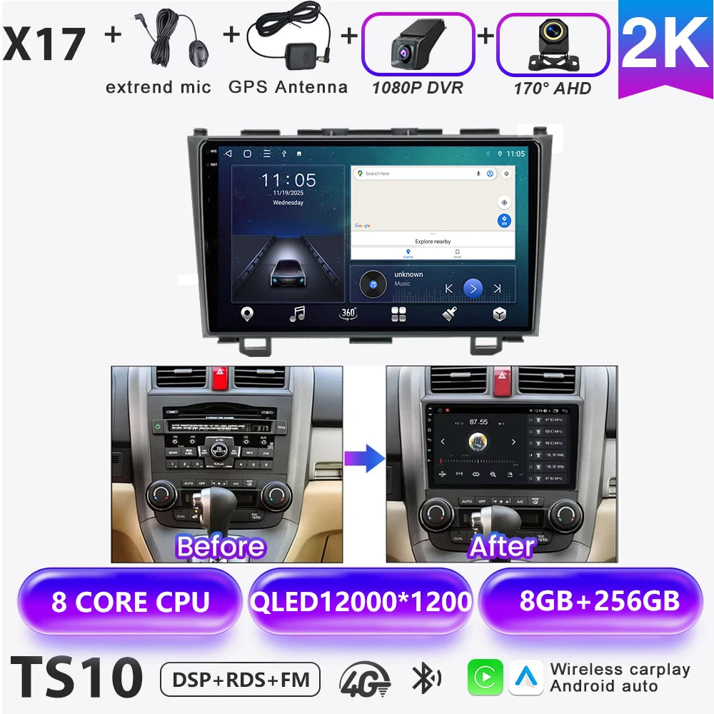 Honda CR-V 2007-2011 Multimedia Nav Radio - Android Auto & CarPlay - image 9