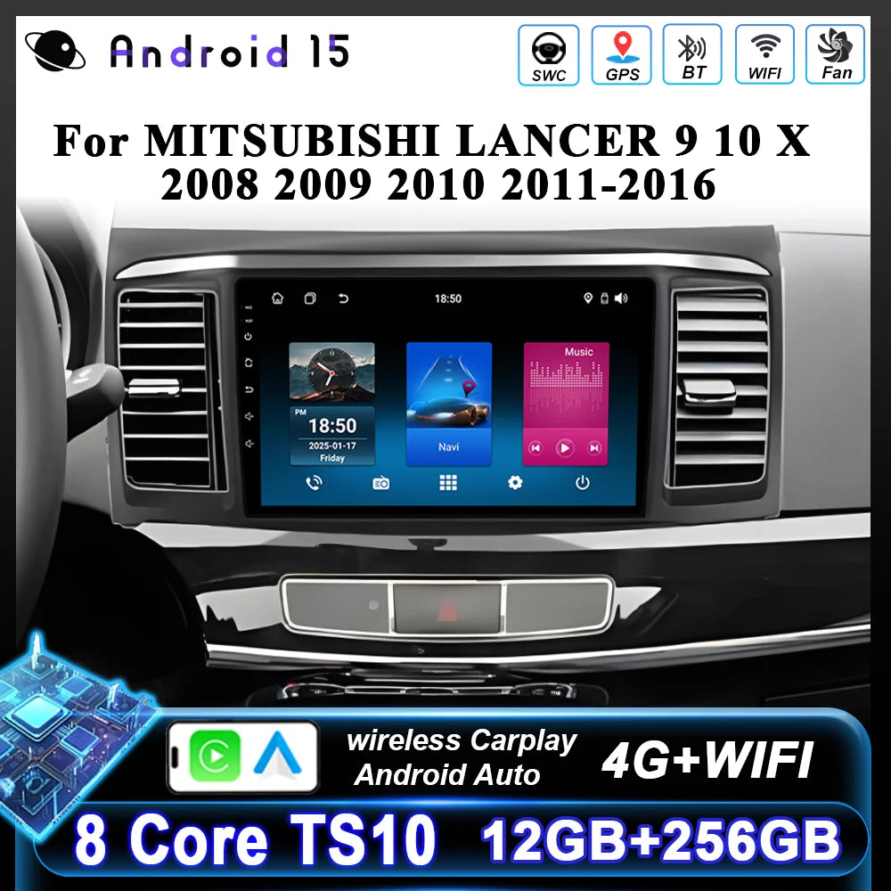 Android GPS Multimedia Player for Mitsubishi Lancer 2008-2016