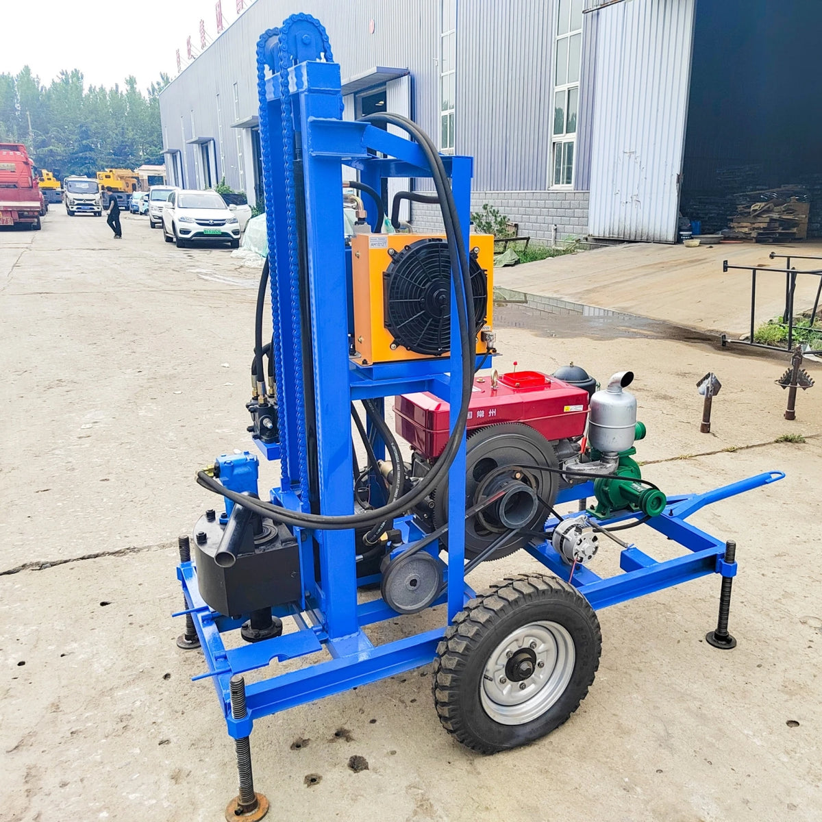 120m Portable Hydraulic Water Well Drilling Rig, Diesel Powered - view 4