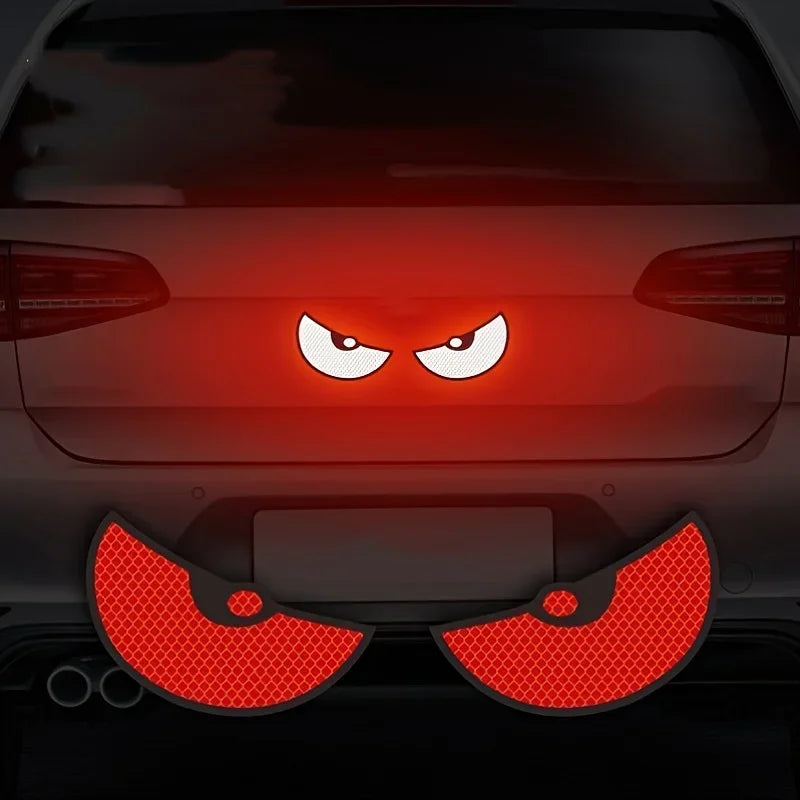 2pc Reflective Demon Eye Motorcycle Decals for Night Visibility - view 5